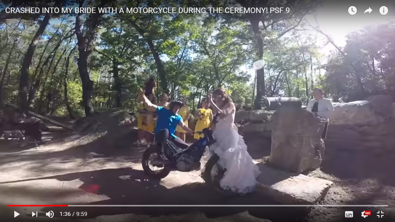 Enduro rider has lucky escape from raging river